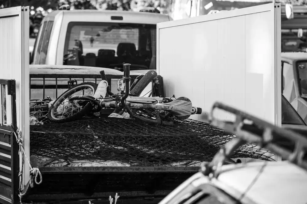 Loading a cargo bike
